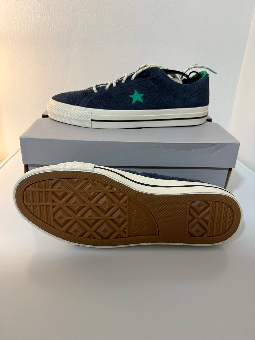 Converse Cons One Star Pro OX Low Into the Void/Apex Green A10339C Size 10